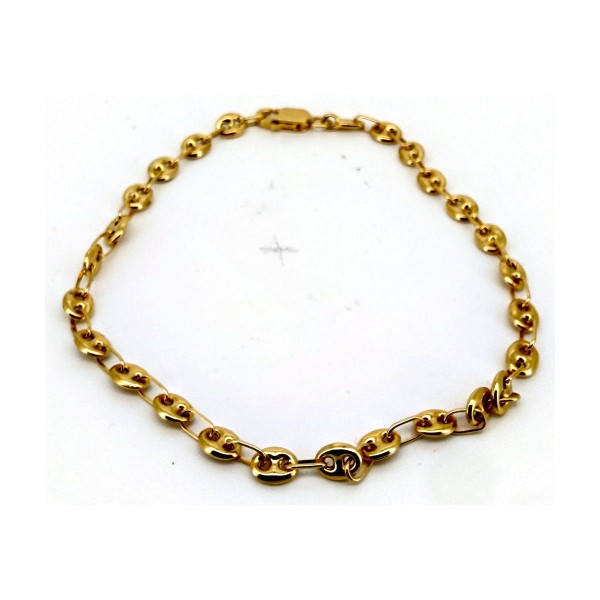 Pulsera pulsera calabrote de oro 18k 20 cm